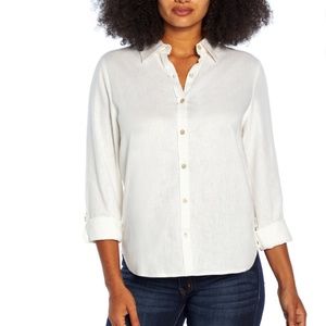ORVIS white linen shirt size XL NWT